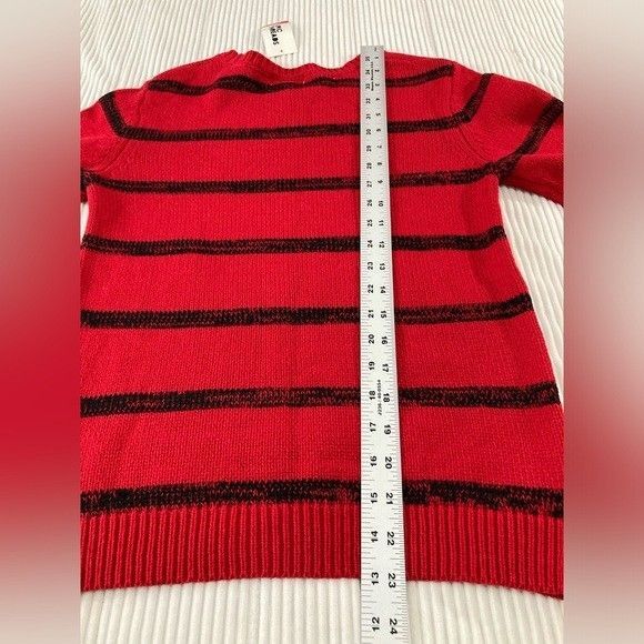 Epic Threads Girls XL Red Sweater Knit Black Sequin Heart Pullover Casual - Picture 8 of 8